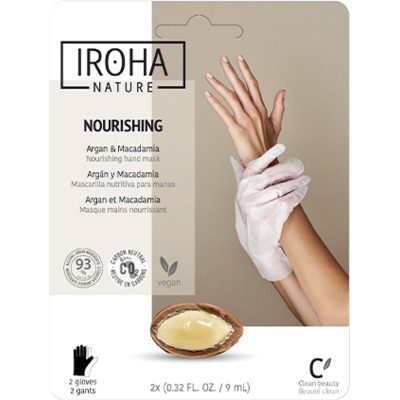 Masque Gants Mains Nourrissant Argan Macadamia Iroha Nature