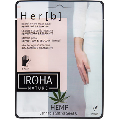 Masque Gants Mains Réparateur Relaxant Chanvre Her[b] Iroha Nature