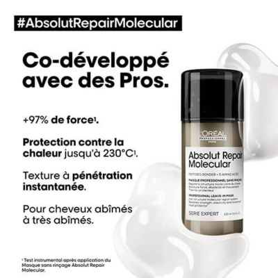 Masque Sans Rinçage Absolut Repair Molecular L'Oréal Pro