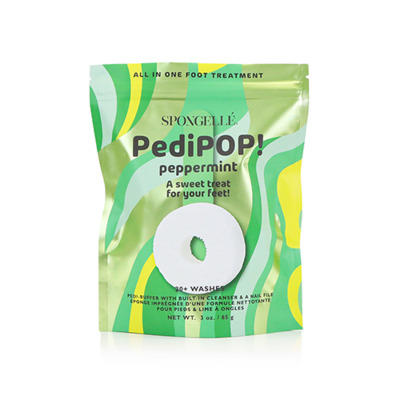 Éponge infusée et lime à ongles de pédicure Peppermint Spongellé