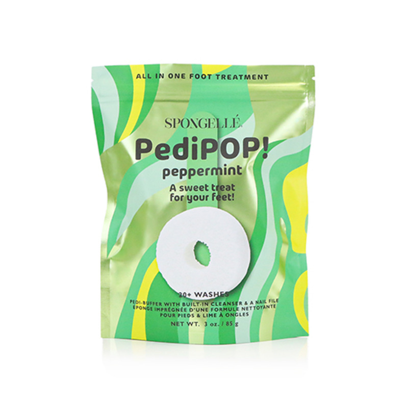 Éponge infusée et lime à ongles de pédicure Peppermint Spongellé