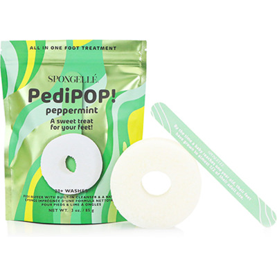 Éponge infusée et lime à ongles de pédicure Peppermint Spongellé