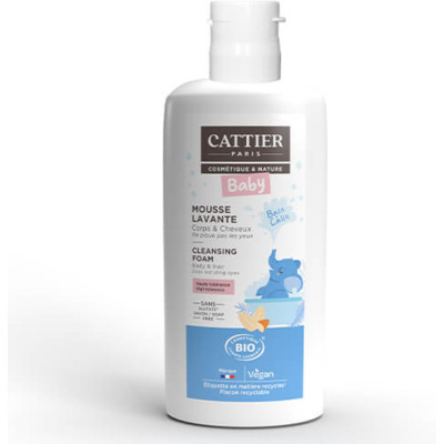 Mousse Lavante Corps & Cheveux Bébé Cattier 150ml