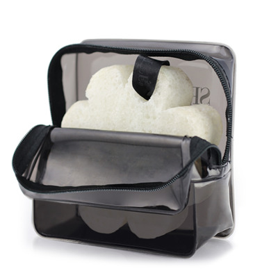 Trousse à éponge de Voyage Noire Spongellé