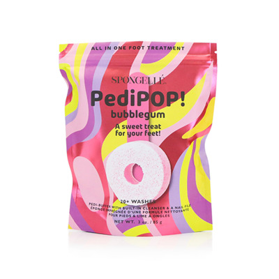Éponge infusée et lime à ongles de pédicure BubbleGum Spongellé