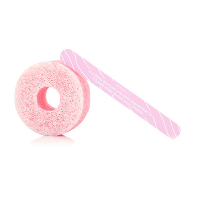 Éponge infusée et lime à ongles de pédicure BubbleGum Spongellé