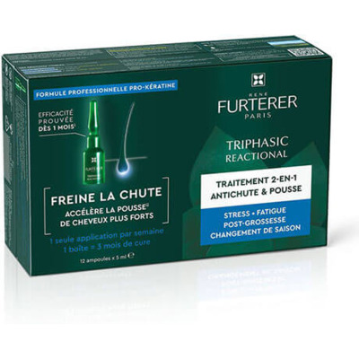 Traitement Anti-Chute Réactionnelle Triphasic Reactional René Furterer 12 x 5 ml
