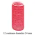 Rouleaux velcro Diam 24mm x12