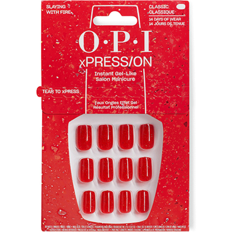 Faux Ongles xPress/On Slaying with Fire OPI