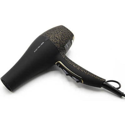 Sèche-cheveux Flow Black Gold Leopard Soft Touch Corioliss