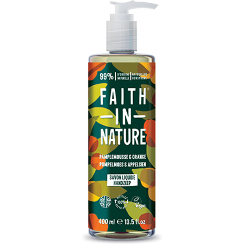 Savon Liquide Mains Pamplemousse & Orange Faith in Nature 400ml