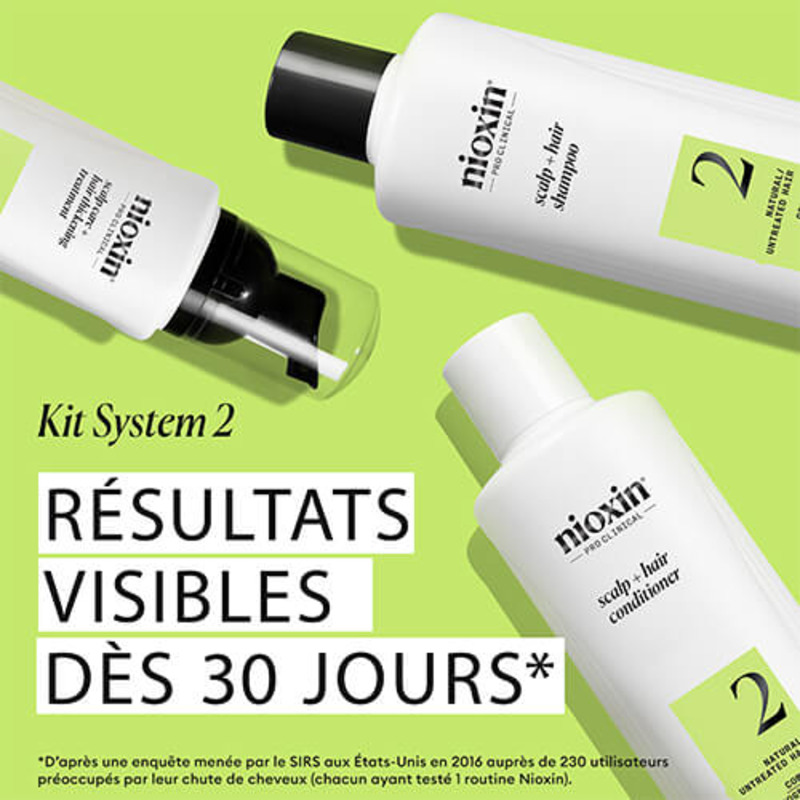 Shampoing System 2 Chute Avancée Cheveux Naturels Nioxin 300ml