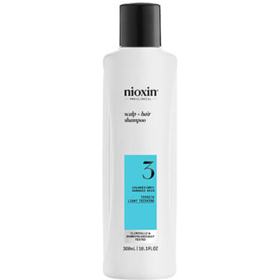 Shampoing System 3 Chute Modérée Cheveux Abîmés/Colorés Nioxin 300ml