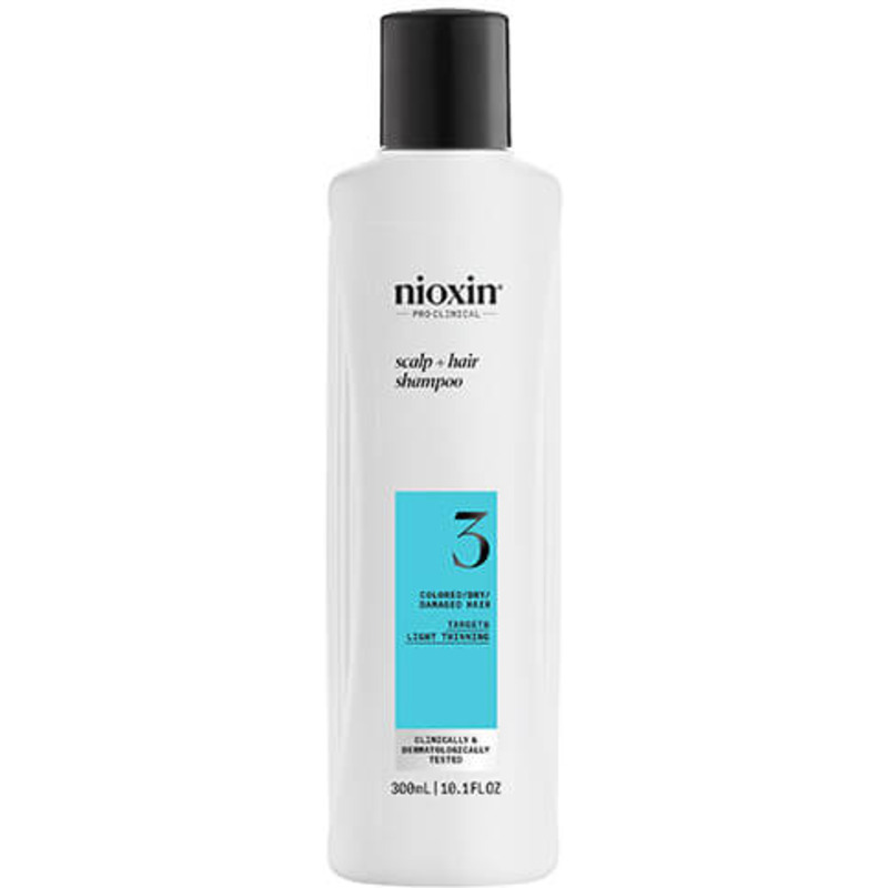 Shampoing System 3 Chute Modérée Cheveux Abîmés/Colorés Nioxin 300ml