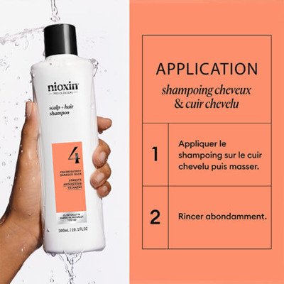 Shampoing System 4 Chute Avancée Cheveux Abîmés/Colorés Nioxin 300ml