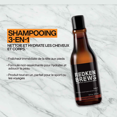 Shampooing 3 en 1 Redken Brews