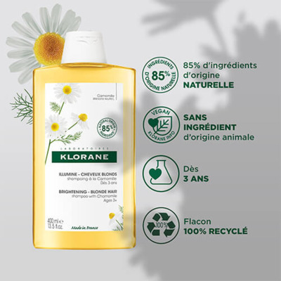 Shampooing Illuminateur Camomille Bio Klorane 200ml