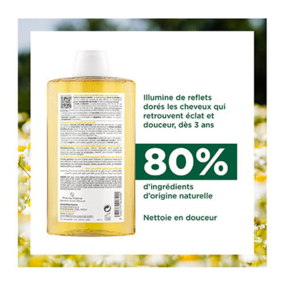 Shampooing Illuminateur Camomille Bio Klorane 400ml