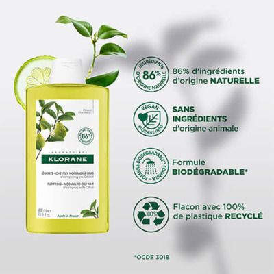 Shampooing Légèreté Cédrat Klorane 200ml