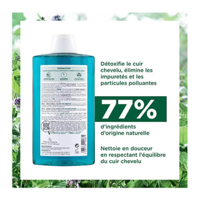 Shampooing Détox Menthe Aquatique Bio Klorane 400ml