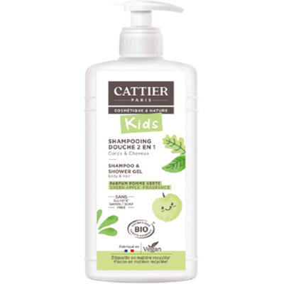 Shampooing Douche 2 en 1 Kids Pomme Verte Bio Cattier 500ml