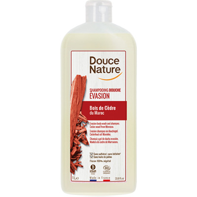 Shampooing Douche Evasion Bois de Cèdre Douce Nature 1L