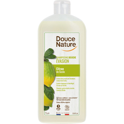 Shampooing Douche Evasion Citron Douce Nature 1L