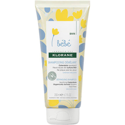 Shampooing Doux Démêlant Calendula Bébé Klorane 200ml