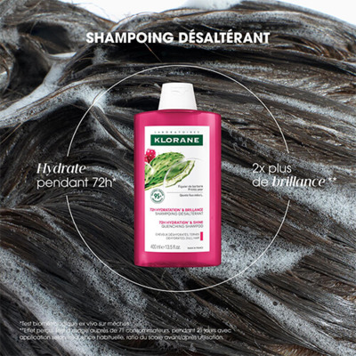 Shampooing Hydratation Brillance 72H Figuier de Barbarie Klorane 400ml