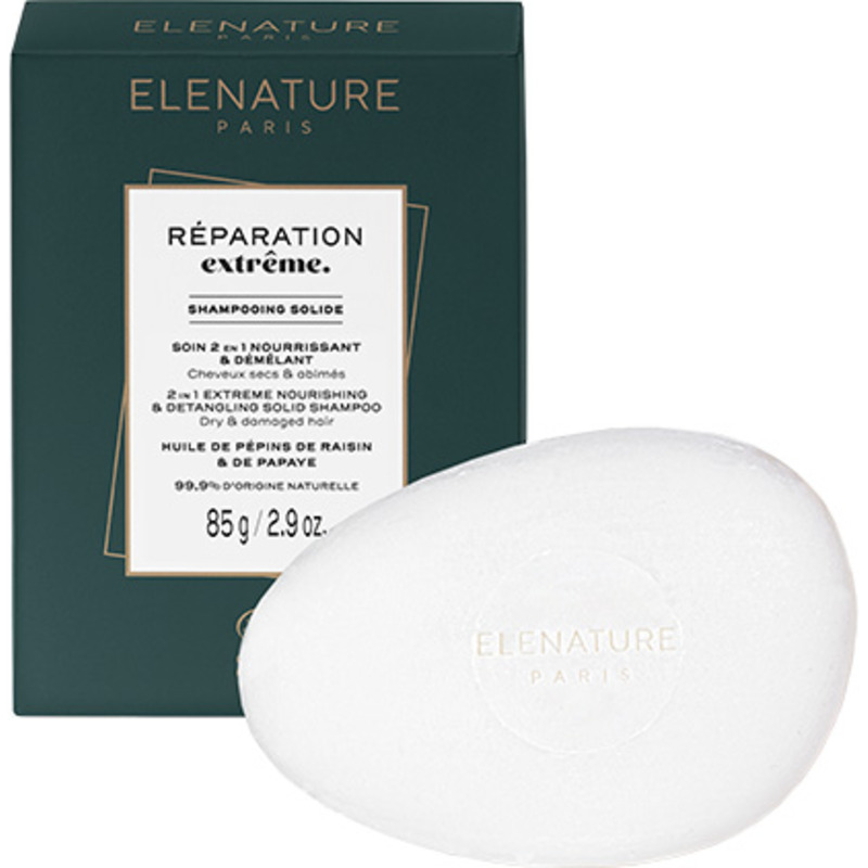 Shampooing Solide 2-en-1 Nourrissant & Démêlant Réparation Extrême Elenature