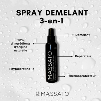 Spray Démêlant 3-en-1 Massato