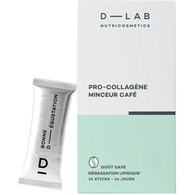 Sticks Compléments Alimentaires Pro-Collagène Minceur Café D-Lab Nutricosmetics